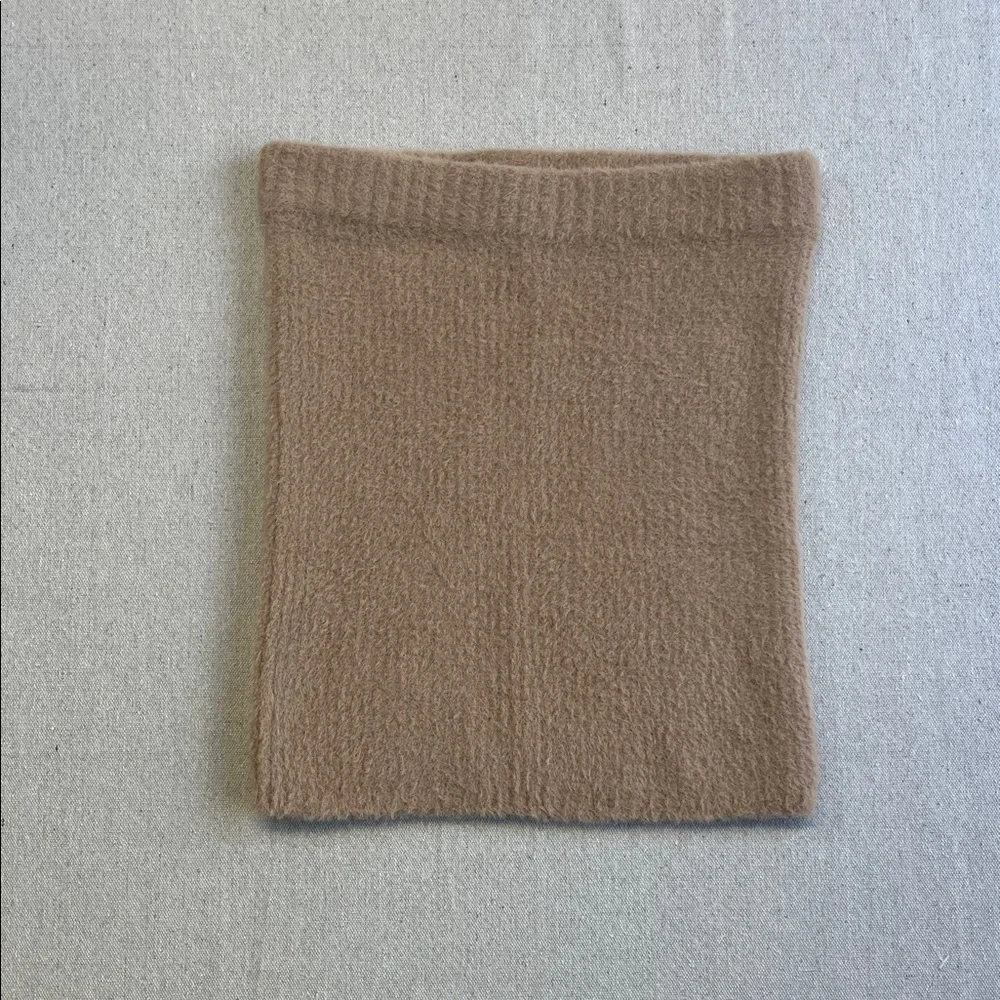 Aerie Cozy Fuzzy Knit Tube Top Sweater Neutral XS NWT